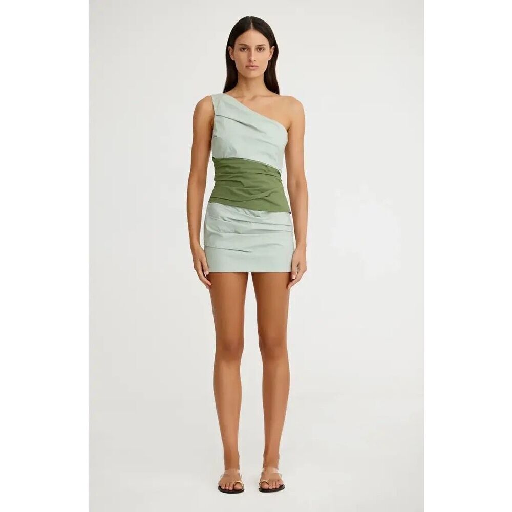 Significant Other Cecilia Mini Dress Color: Pesto Splice Sz 4 NWT$392